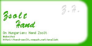 zsolt hand business card